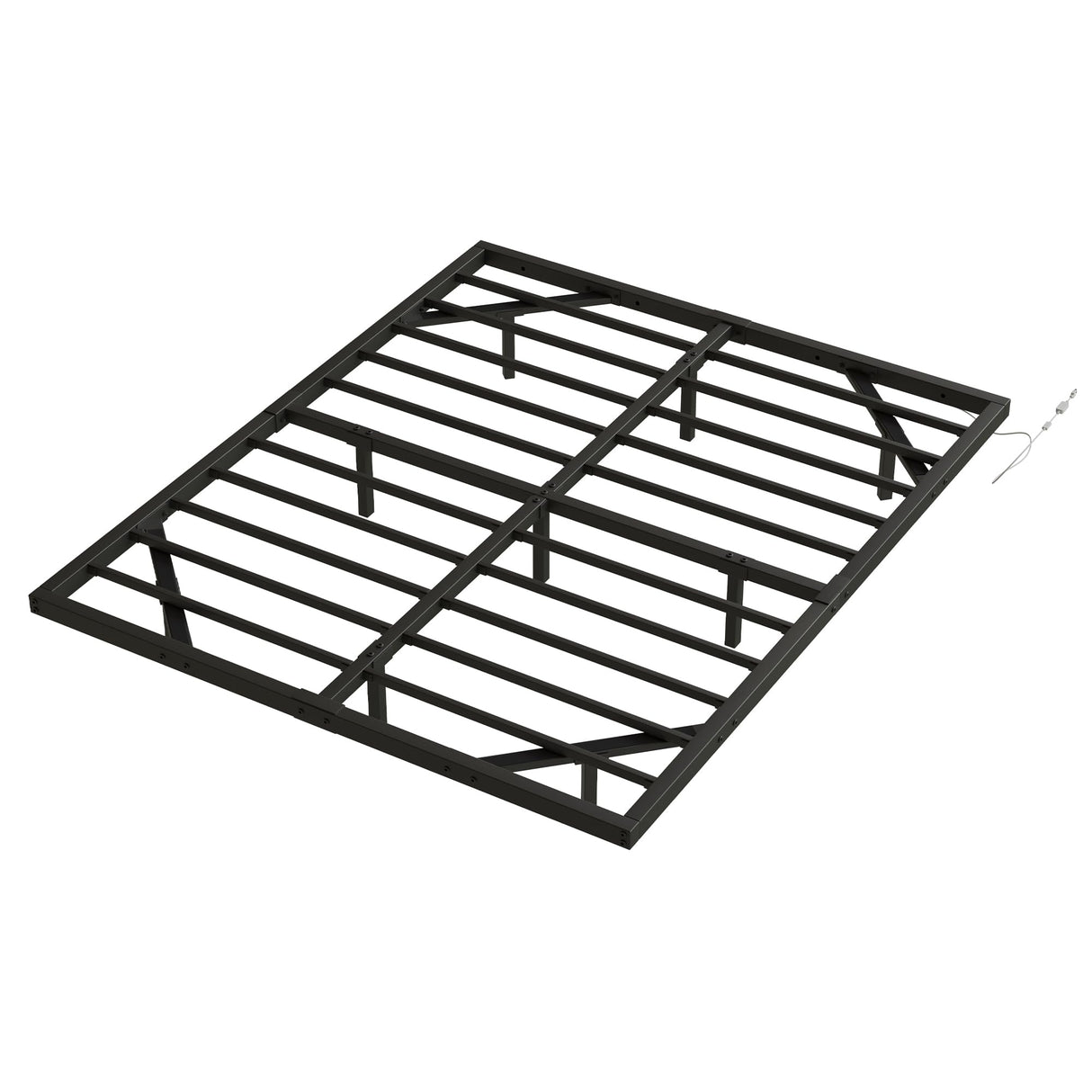 AMERLIFE Floating Bed Frame with LED Lights - Heavy Duty Black Metal Platform, No Box Spring Needed AMERLIFE