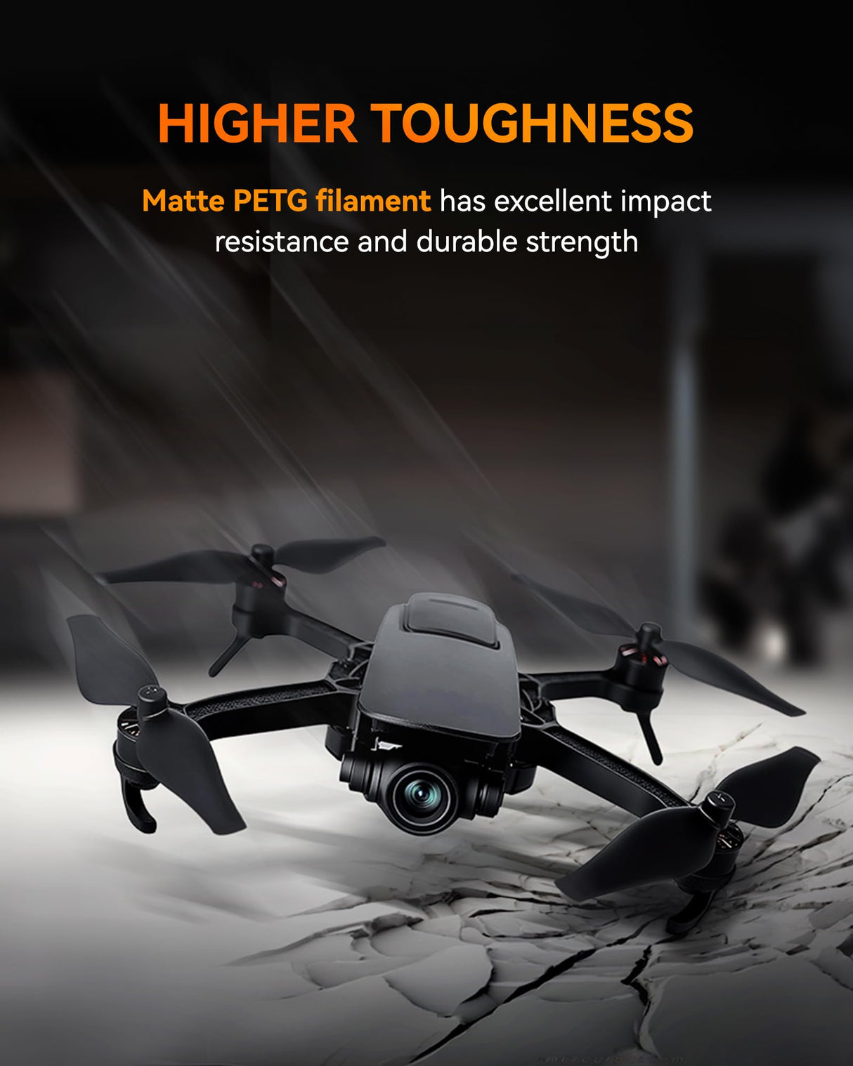 TECBEARS Rapid PETG Filament Bundle,High Speed 3D Printer Filament, High Toughness Matte PETG, 250g Each Spool, 8 Pack, Black+White+Gray+Red+Orange+Green+Blue+Pink TECBEARS