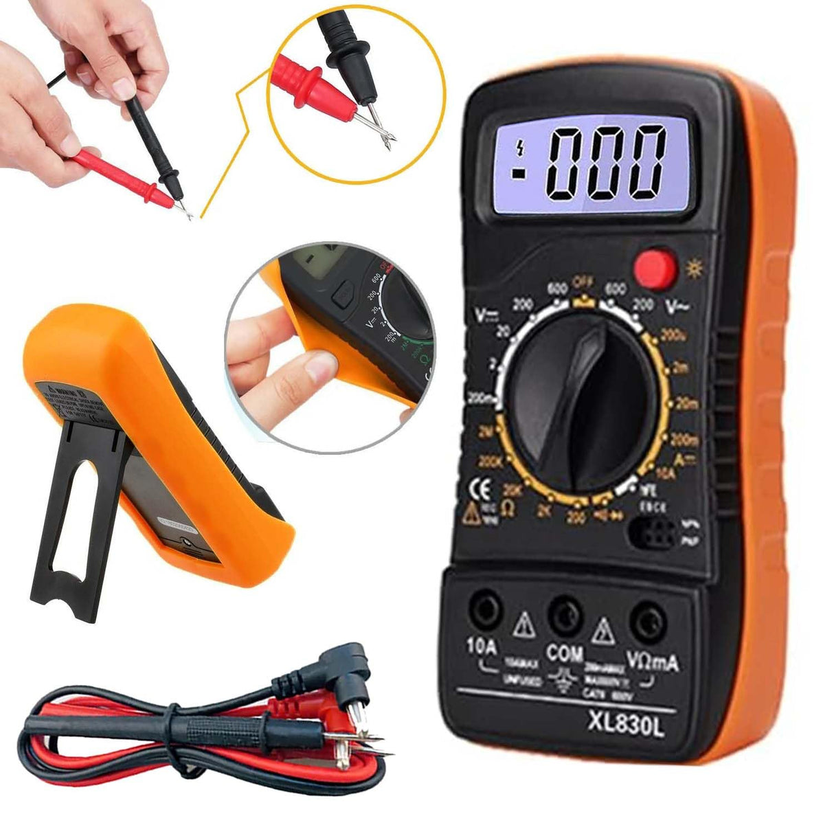 Electric Sodering Iron Kit set 110V 60W Adjustable Temperature Soldering Iron Digital Multimeter 5pcs Soldering Tips Solder Wire Stand, Desoldering Pump Tweezers Welding Tool Screwdriver wire stripper daGodtech
