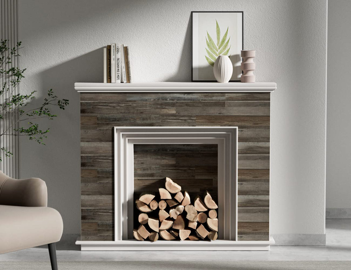 SINGULARWOOD Vinyl Wall Planks,Self-Adhesive Vinyl Panels for Walls,Peel and Stick Easy Installation (12 pcs/18 Sq Ft/Box),Driftwood-Light Grey SINGULARWOOD