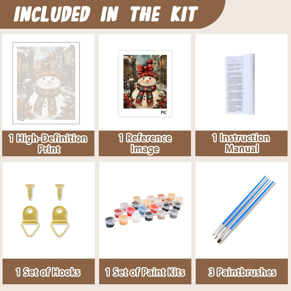 XTCIXAL Christmas Paint by Numbers Kit for Adults, Snowman Paint by Number for Adults, Beginners Acrylic Canvas Painting Kits for Home Wall Decor 16x20 Inch XTCIXAL