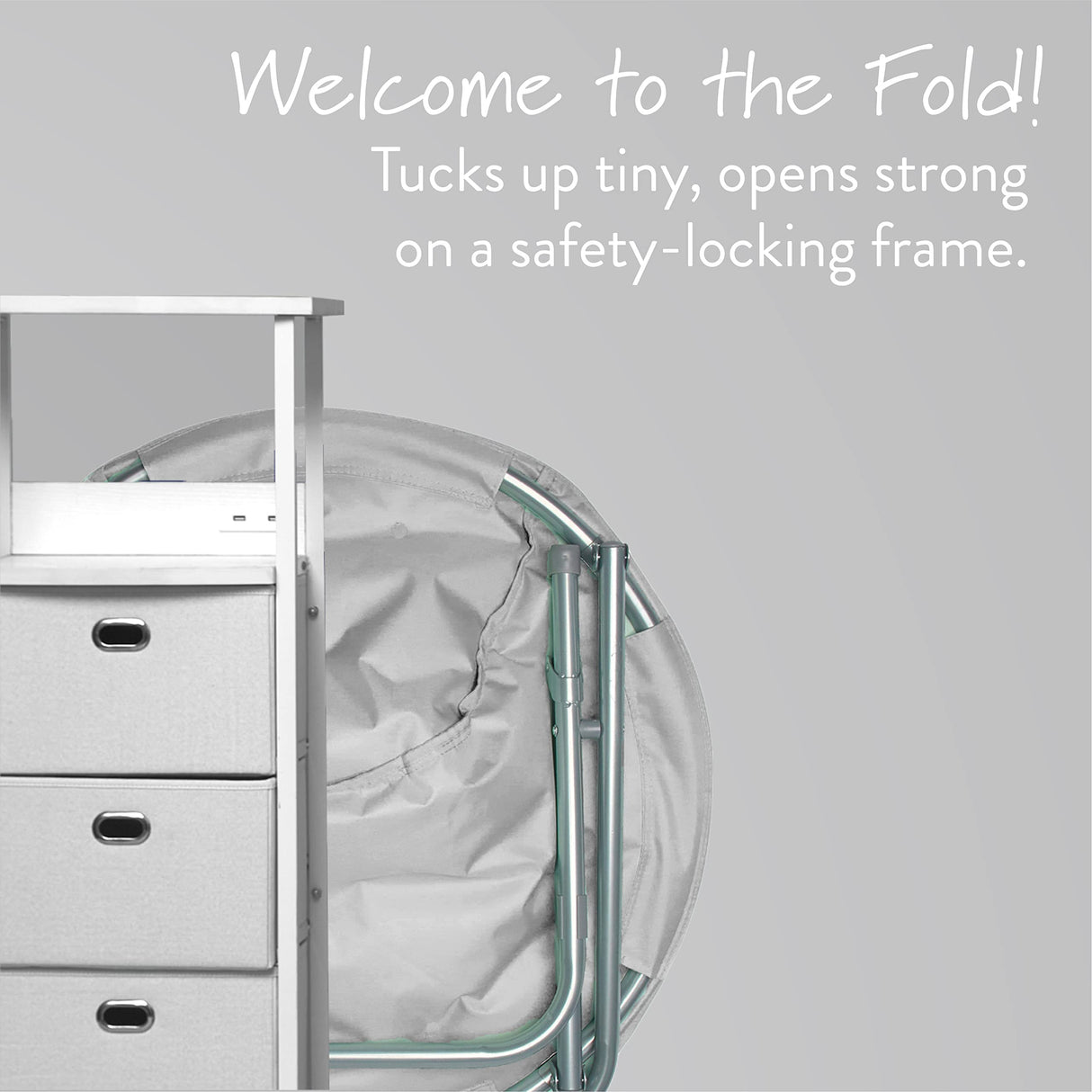 Urban Lifestyle Micromink Foldable Saucer Chair, Grey Urban Lifestyle