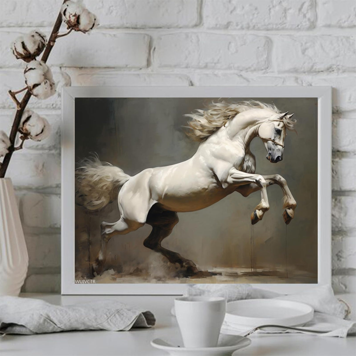 WUIVCTR Paint by Numbers Horse for Adults, Acrylic Oil Painting by Numbers Kits for Beginner with Paintbrushes Brushes Art Crafts Canvas for Home Decor 16x20inch / 40x50cm WUIVCTR