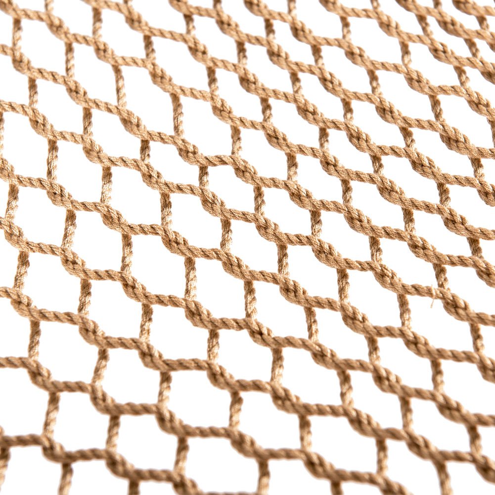 Lazy Daze Hammocks 10.5 FT Double 2 Person Caribbean Rope Hammock, Hand Woven Polyester Hammock with Spreader Bars, for Outside Outdoor Backyard Patio Poolside,450 LBS Capacity, Tan Lazy Daze Hammocks