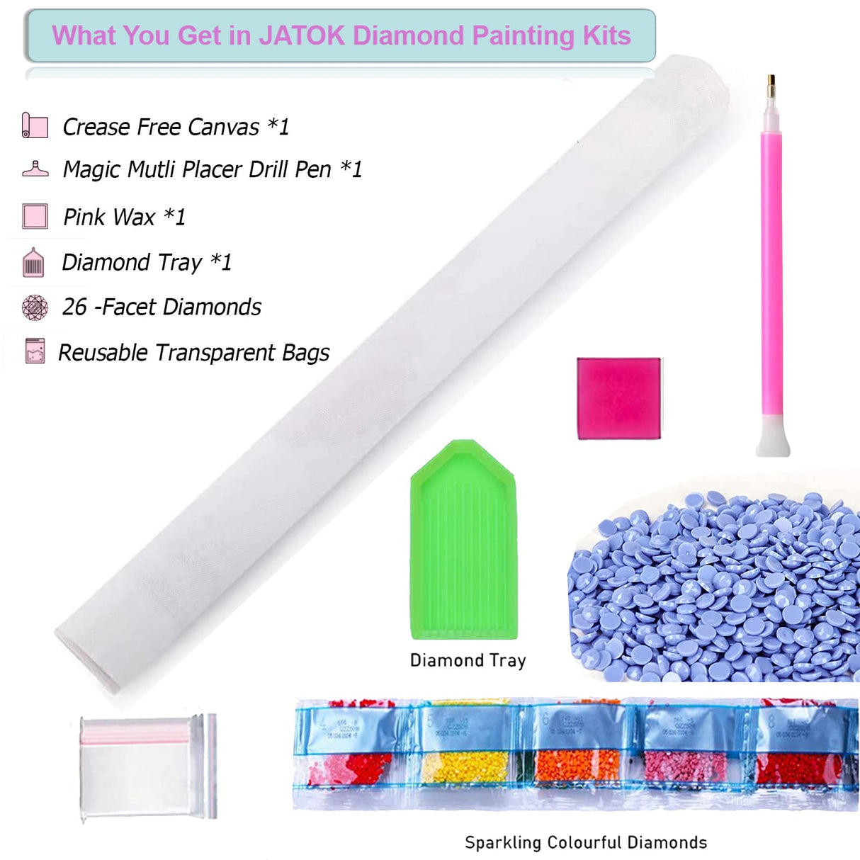 JATOK Diamond Painting Kits for Adults Beginner Ladybug Sunflower 5D DIY Diamond Art Craft Paint with Full Round Drill Embroidery Pictures Arts Paint by Number Kits for Home Wall Decor 11.8x15.7in JATOK