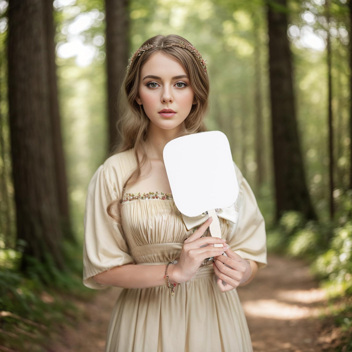 25 Sets Church Fans Handheld DIY Paper Fans Sublimation Blank Fans Wooden Sticks for Church Parties School Activities 7.1×6.3inches choyaxo