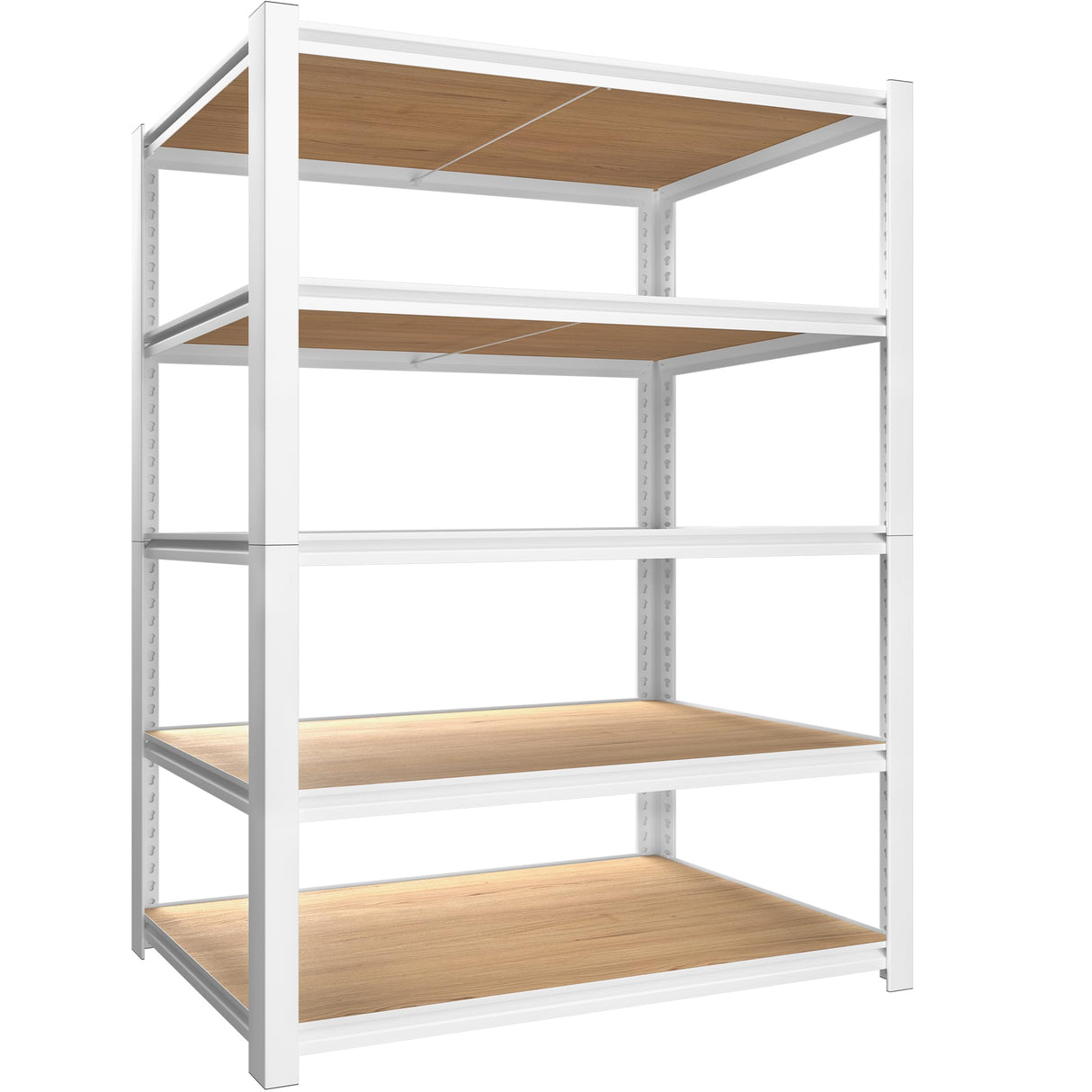 PrimeZone 5-Tier Heavy Duty Metal Storage Shelves - 36" W x 16" D x 72" H, Adjustable Utility Rack in White for Home & Garage Organization PrimeZone