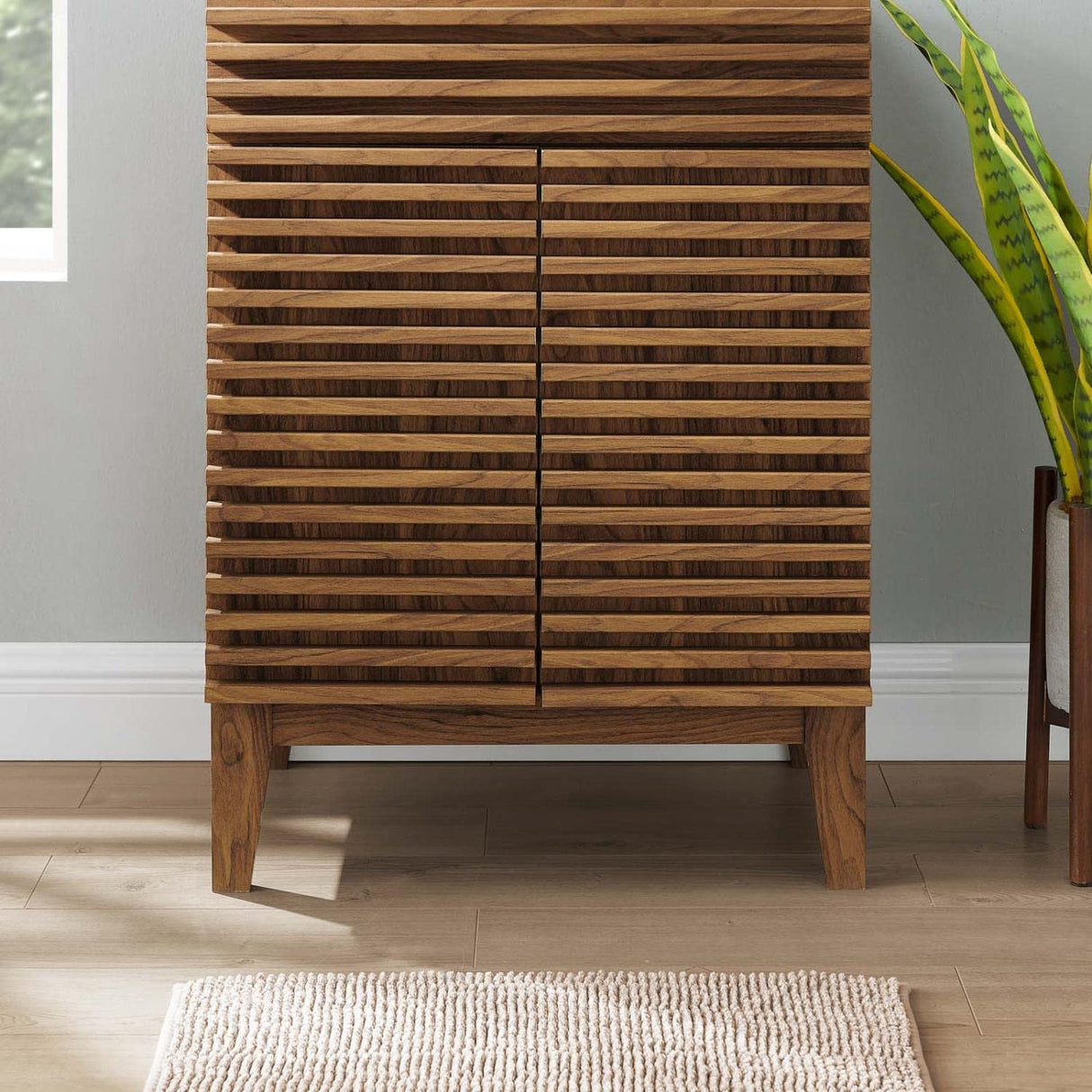 Modway Render 23.5" Bathroom Vanity in Walnut (Sink Basin Not Included) Modway