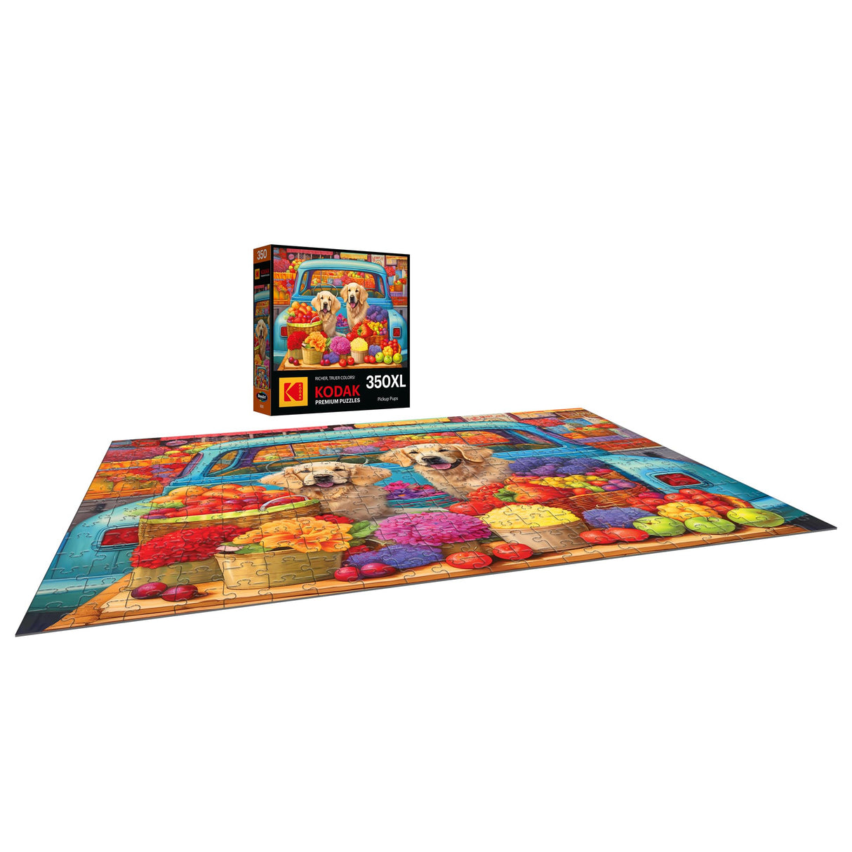 RoseArt - Kodak Premium - Pickup Pups- 350 Piece Jigsaw Puzzle for Adults RoseArt