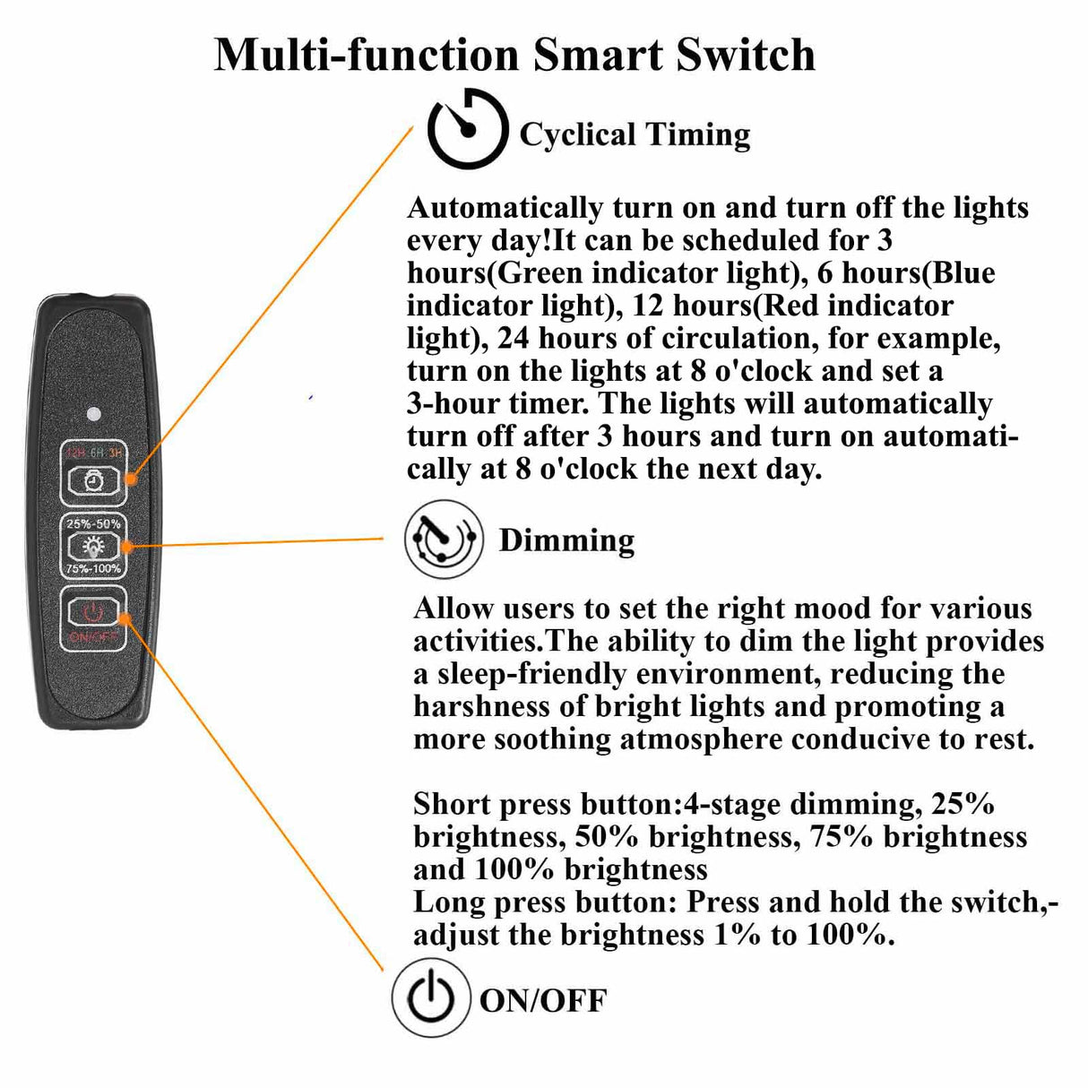 Taysing LED Reading Light 3W 270lm Dimmable Timing Wall Mounted Reading Lamp Wall Sconces Bed Lamps Task Directional LED Gooseneck Light for Bedside Headboard Bunk Bed 2 Pack(Soft White 3000K) Taysing