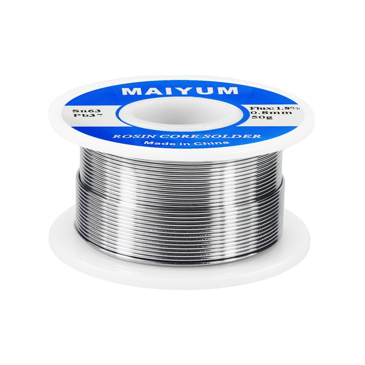 MAIYUM 63-37 Tin Lead Rosin Core Solder Wire for Electrical Soldering (0.8mm 50g) MAIYUM