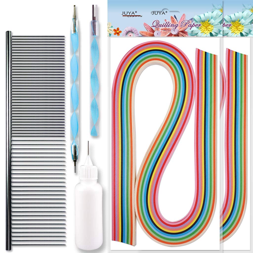 JUYA Quilling Paper and Tools Classic Set QK10 (Blue, Have Glue) JUYA