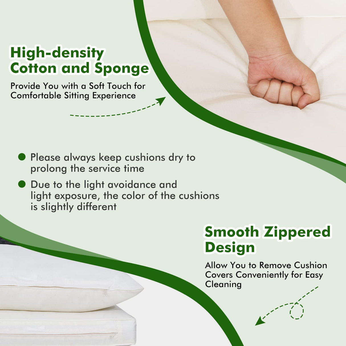 Tangkula 5 Piece Outdoor Patio Furniture Set, Patiojoy PE Wicker Conversation Set with Solid Acacia Wood Tabletop and Soft Cushions, Patio Sectional Sofa Furniture Set for Garden, Poolside (Off White) Tangkula