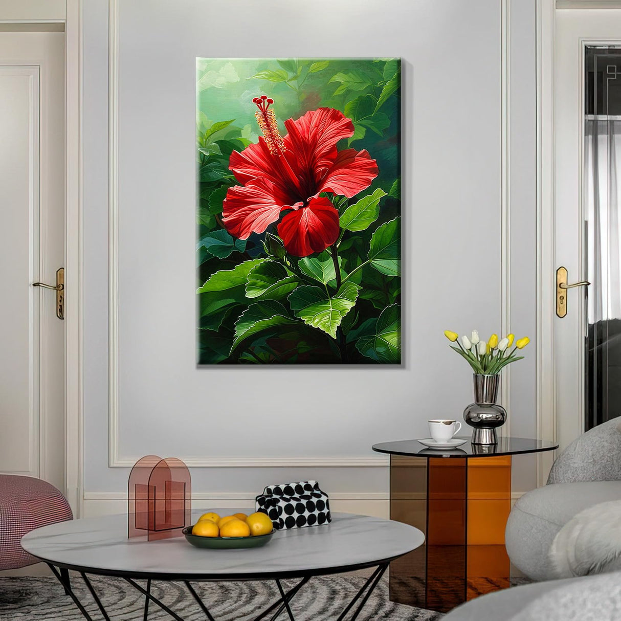 ATDMS Paint by Numbers kit for Adults with Frame Flowers Paint by Numbers with Easel DIY Adult Paint by Number Kits on Canvas Oil Painting Kits for Gift Home Wall Decor 8x12 Inch ATDMS