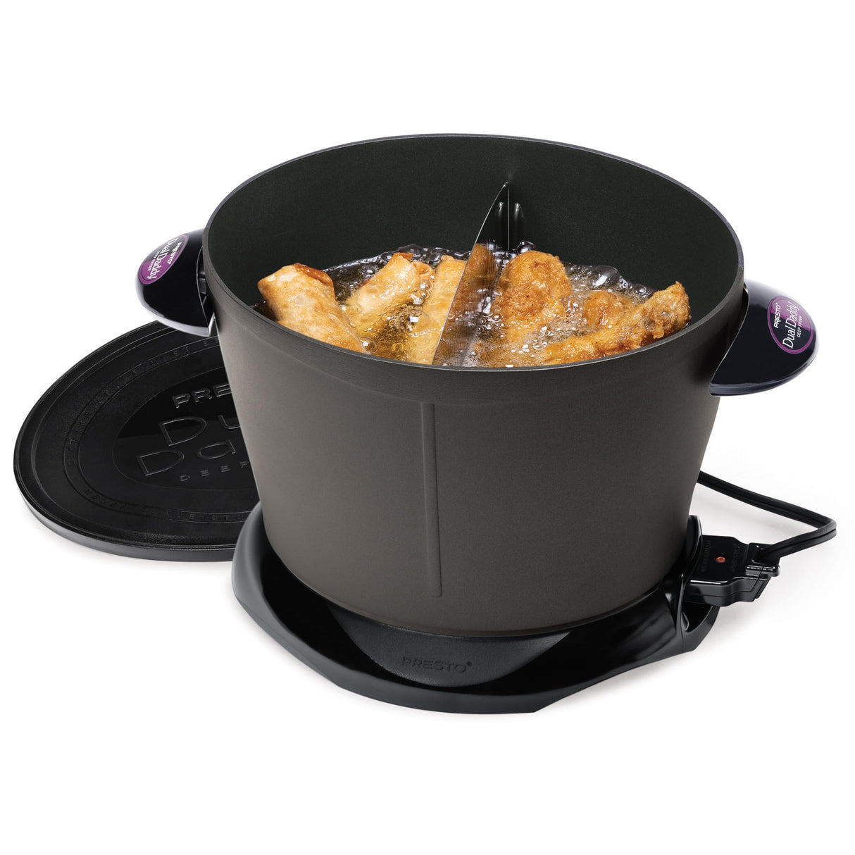 Presto 05450 DualDaddy Electric Deep Fryer, Black Presto
