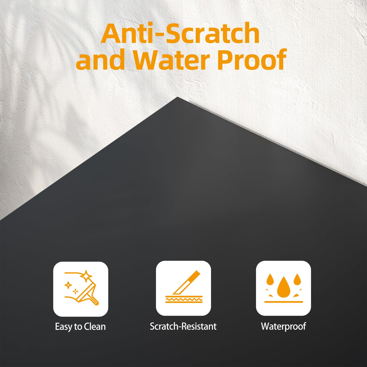 TIQLAB Computer Desk 47 x 24 inch, Modern Office Table with Bold T-Shaped Leg Design, Simple PC Gaming Desk, Study Writing Workstation, Black TIQLAB