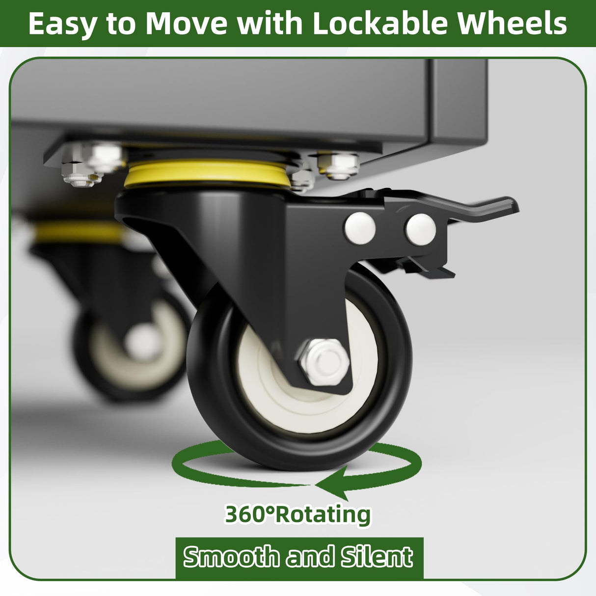 Reemoon 71" H Metal Garage Storage Cabinet with Wheels and Doors,Rolling Tool Storage Cabinet with Pegboard and Drawer for Garage Warehouse Home,Required Assembly,Black Reemoon