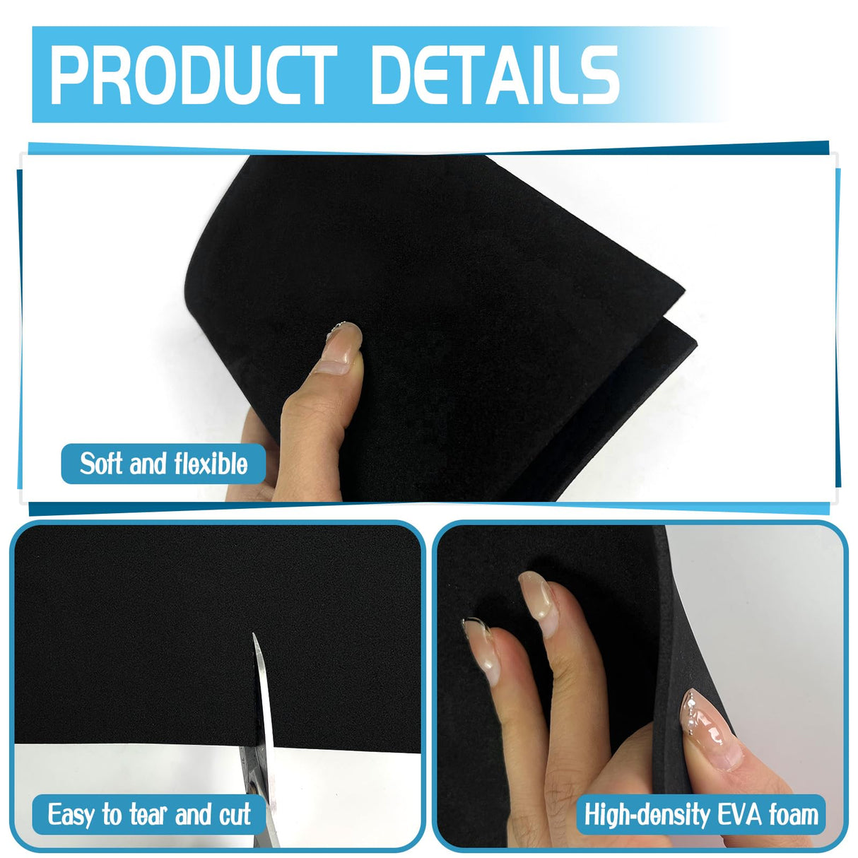 30 Pcs 3mm Thick Embroidery Foam 6 x 9 Inch EVA Foam Sheets High Density 3D Embroidery Craft Foam for 3D Embroidery Arts Crafts DIY Projects Hand Sewing Quilting Hats Cosplay Costumes CIEOVO