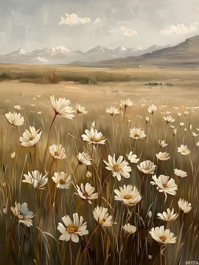 BRTITA Beautiful Wild Flowers Spring Diamond Painting Kits, 5D DIY Flowers Diamond Painting Kits for Adults, Florals Full Round Drill Spring Diamond Art 12x16in / 30x40cm