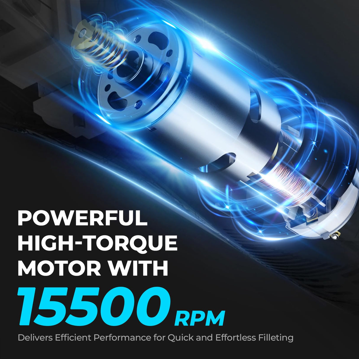 KastKing Speed Demon 110v Electric Fillet Knife, Precision Cut with High Torque Motor, ETL Certified Safety, Balanced Lightweight Handle, 2 Sets of Stainless-steel Blades KastKing