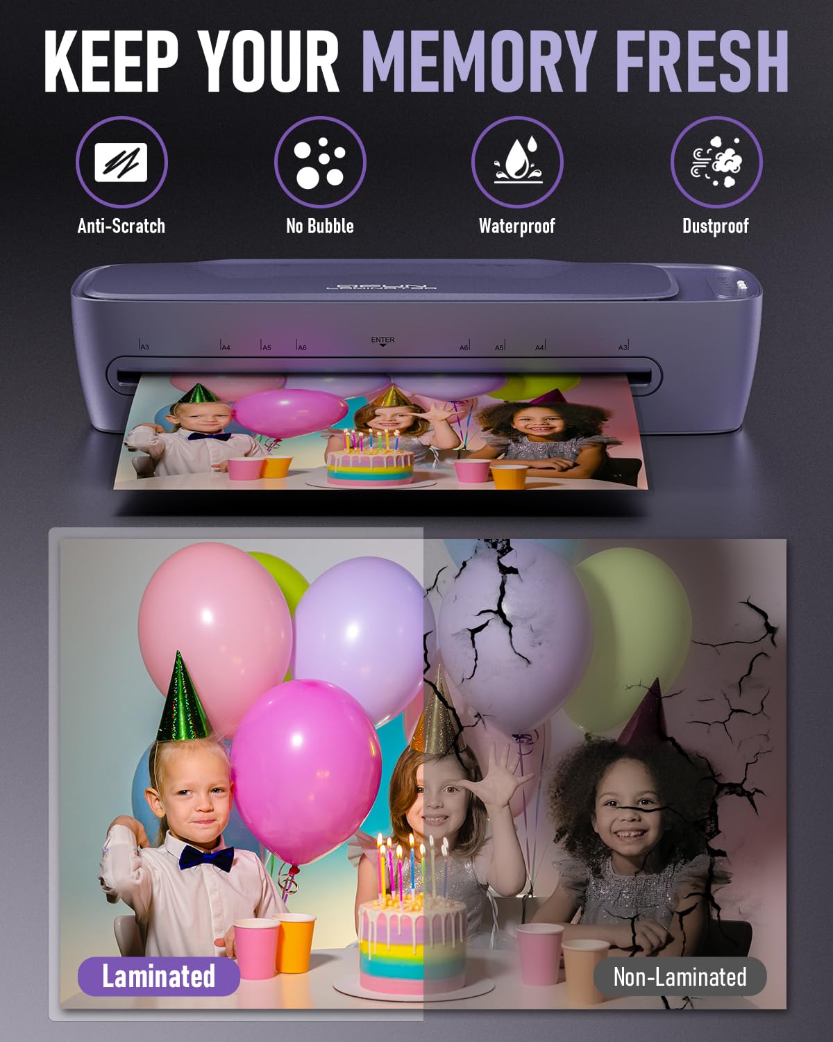 Laminator Machine 13 Inch Wide Thermal Lamination 9 in 1 Cold Hot A3 Laminating Machine for Teacher Personal, 60s Warm-Up No Jam laminator Machine 11x17 with 30 Laminating Sheets for Home Office Use Qfun