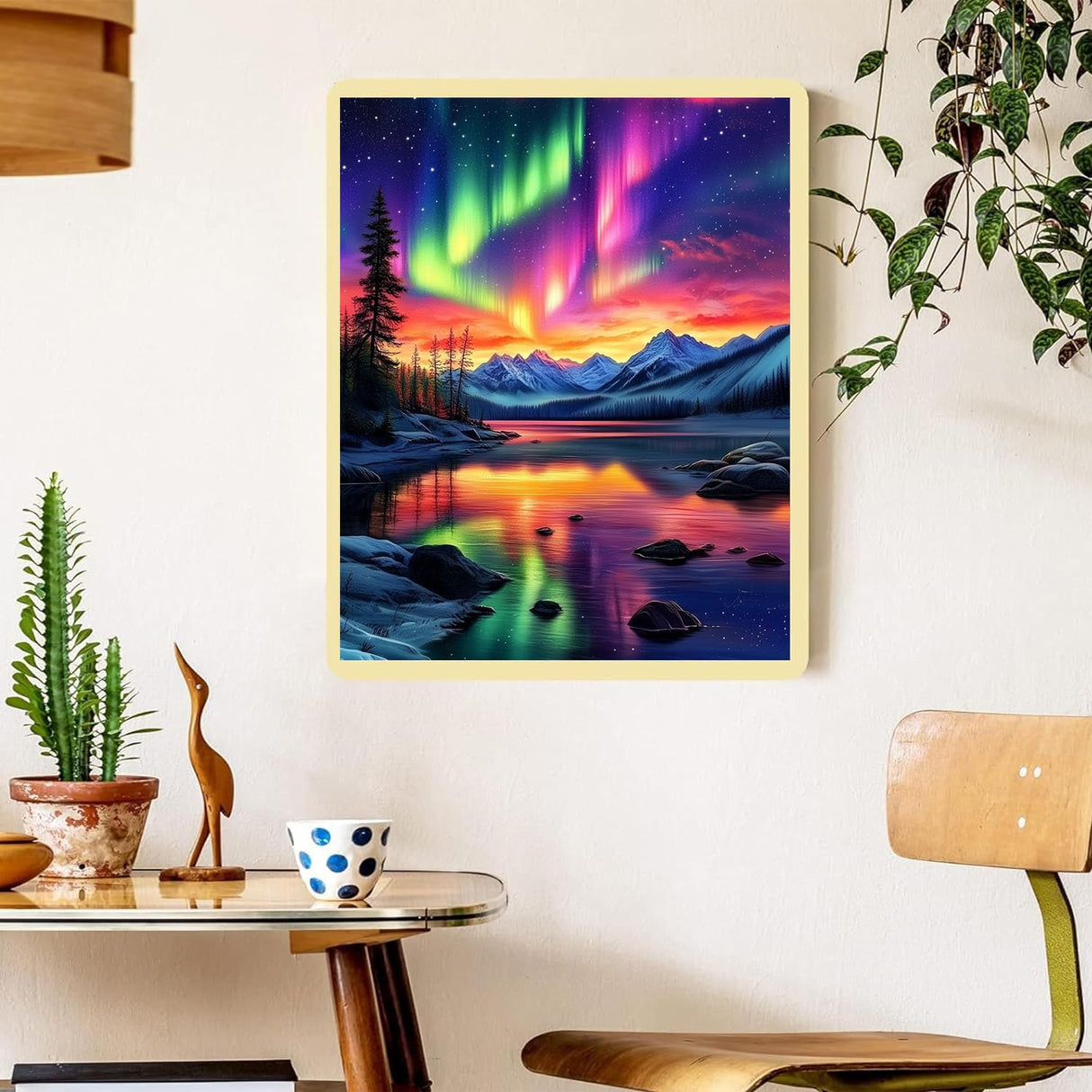 YarnWhimsy Aurora Diamond Art Kits for Adults,Landscape Diamond Painting Kits for Adults Beginners,Mountain 5D Diamond Painting with Round Gem Art Kits for Gift Home Wall Decor 12x16 Inch YarnWhimsy