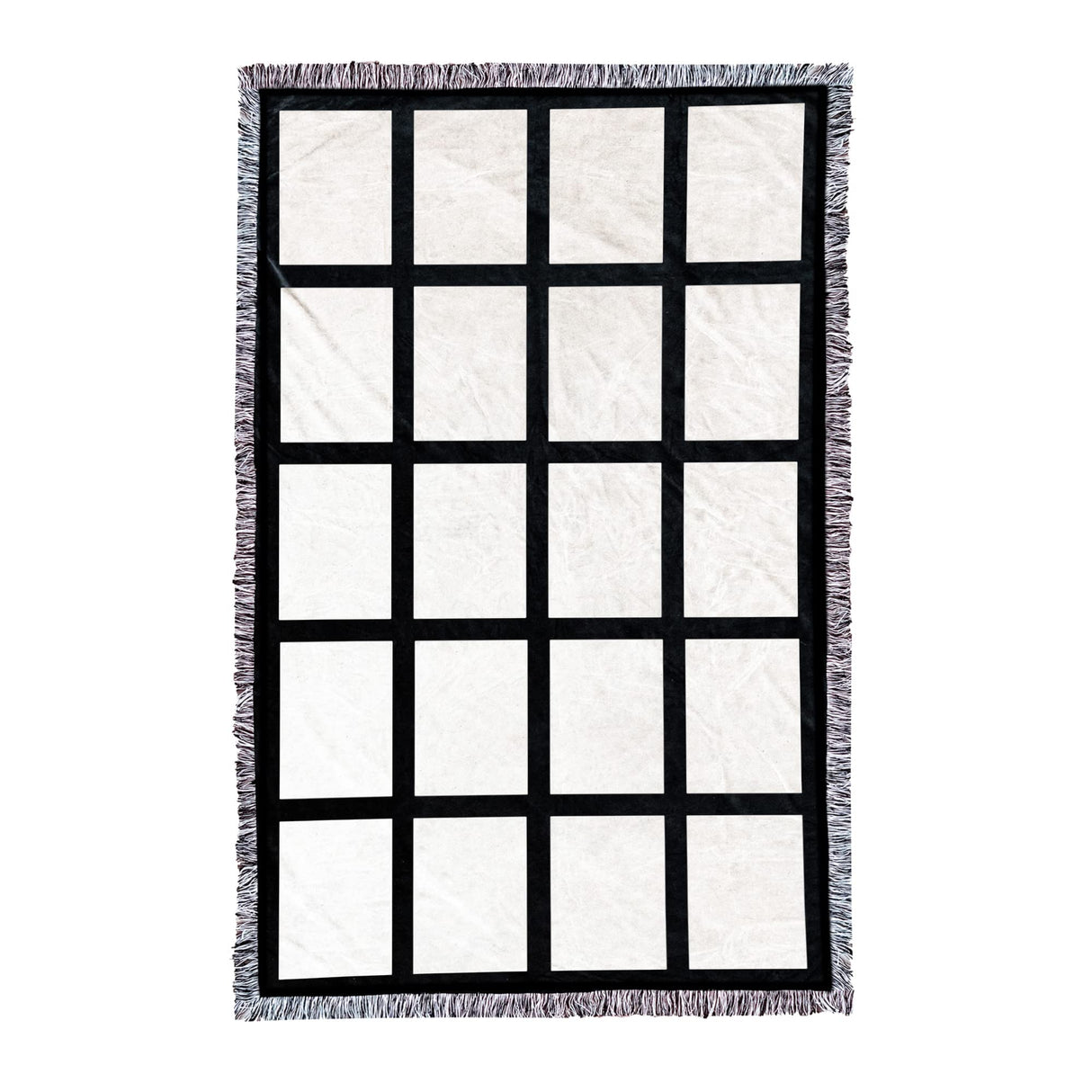 20-Panel Blank Sublimation Plush Velvet Blanket with Soft Edge Frills, DIY Velvet Blanket, Soft Sublimation Blanket, Black, 40 x 60'' (BL-40X60-20P) WoodArtSupply