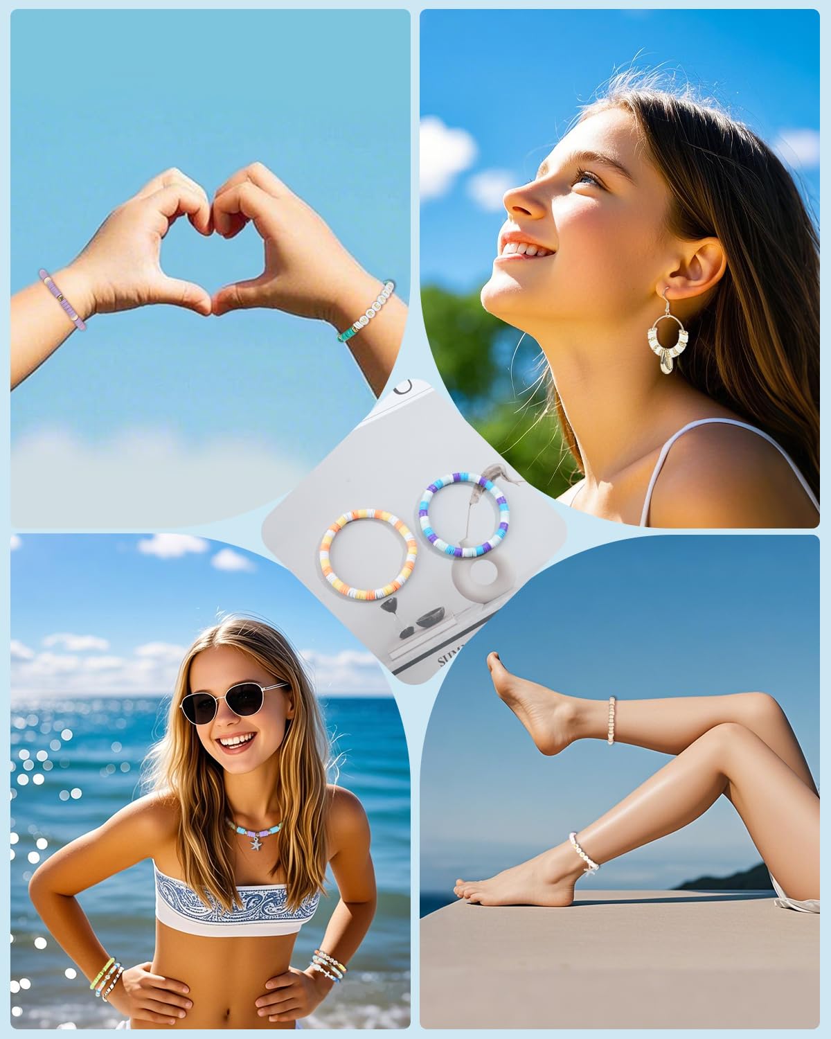 BestNow Clay Beads 3 Boxes Bracelet Making Kit Heishi Beads for Jewelry Making Round Letter Beads with Charm Elastic Strings Friendship Bracelets Holiday Arts and Crafts Gifts for Girls Adults BestNow