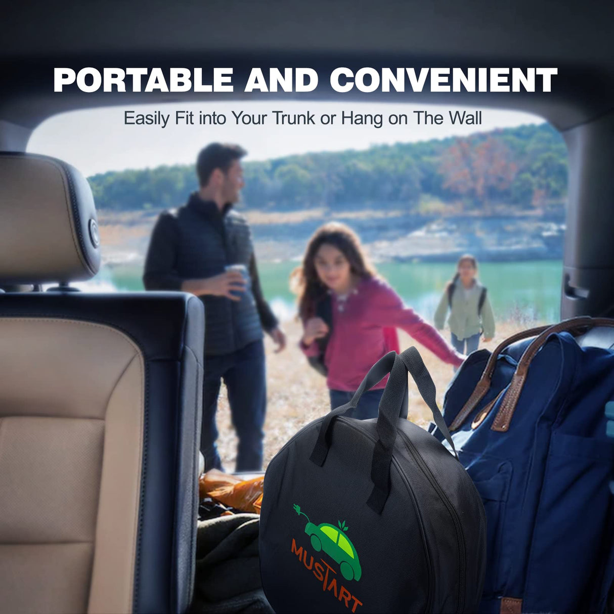 MUSTART Level 2 EV Charger, 40 Amp, 240 Volt, 25ft Cable, Electric Vehicle Portable Charger Plug-in EV Charging Station with NEMA 14-50P, ETL Certificated MUSTART