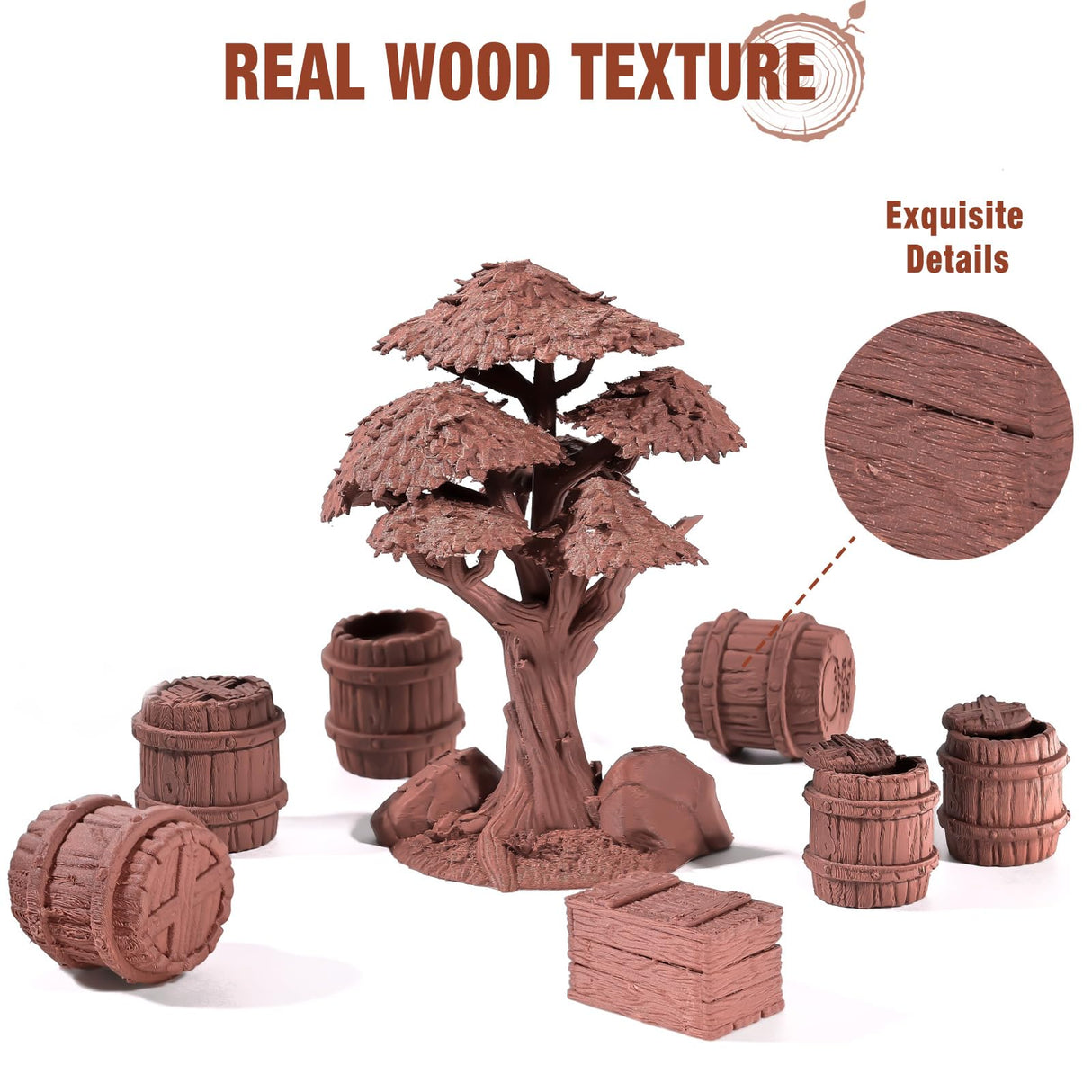 OVV3D Wood PLA Filament 1.75mm, Cherrywood Filament 3D Printer Filament, Add More Than 30% Real Wood Fiber, Matte Frosted 3D Filament, 1.75 PLA 3D Printing Filament OVVNYXE