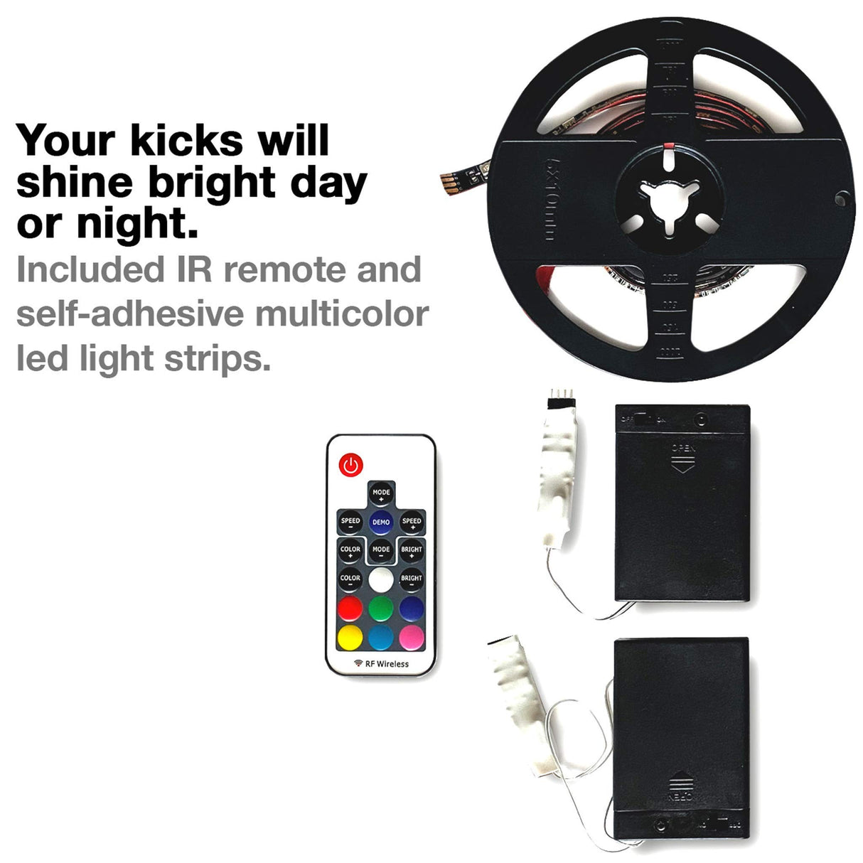 Sneaker Throne Shoe Rack with Lights for Up To 6 Pairs - Black Wooden Shoe Shelf with Sliding Doors for Bedrooms, Outdoors, Garages Sneaker Throne