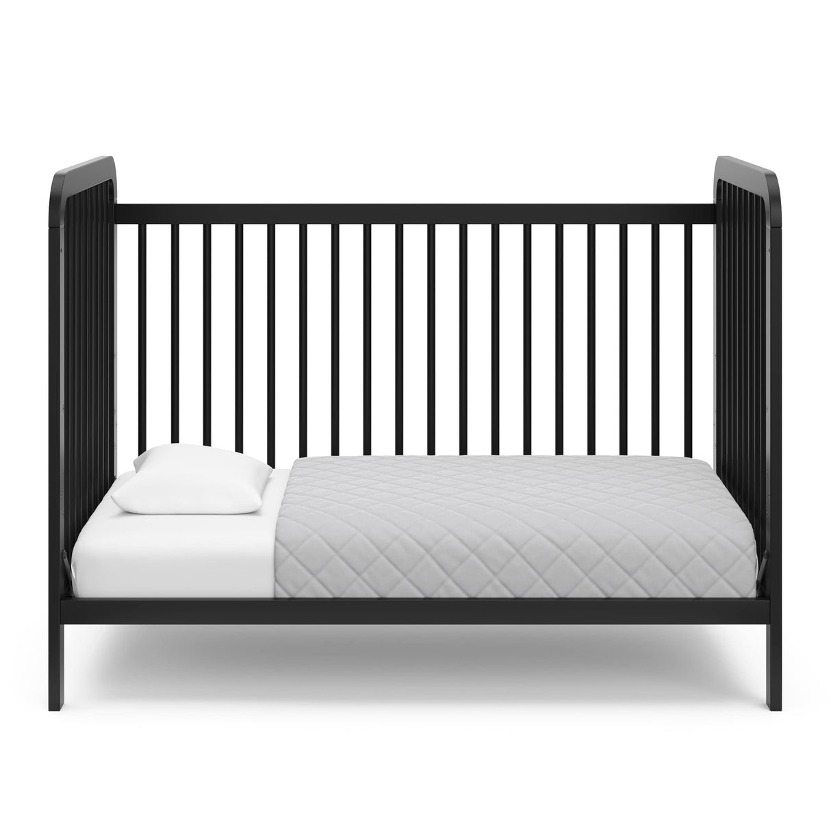 Storkcraft Pasadena 3-in-1 Convertible Crib (Black) – GREENGUARD Gold Certified, Converts to Daybed and Toddler Bed, Fits Standard Full-Size Crib Mattress, Adjustable Mattress Height Storkcraft