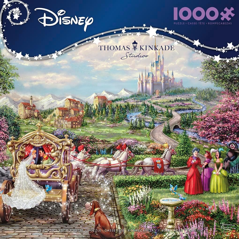 Ceaco - Thomas Kinkade - Disney - Cinderella - Happily Ever After - 1000 Piece Jigsaw Puzzle Ceaco