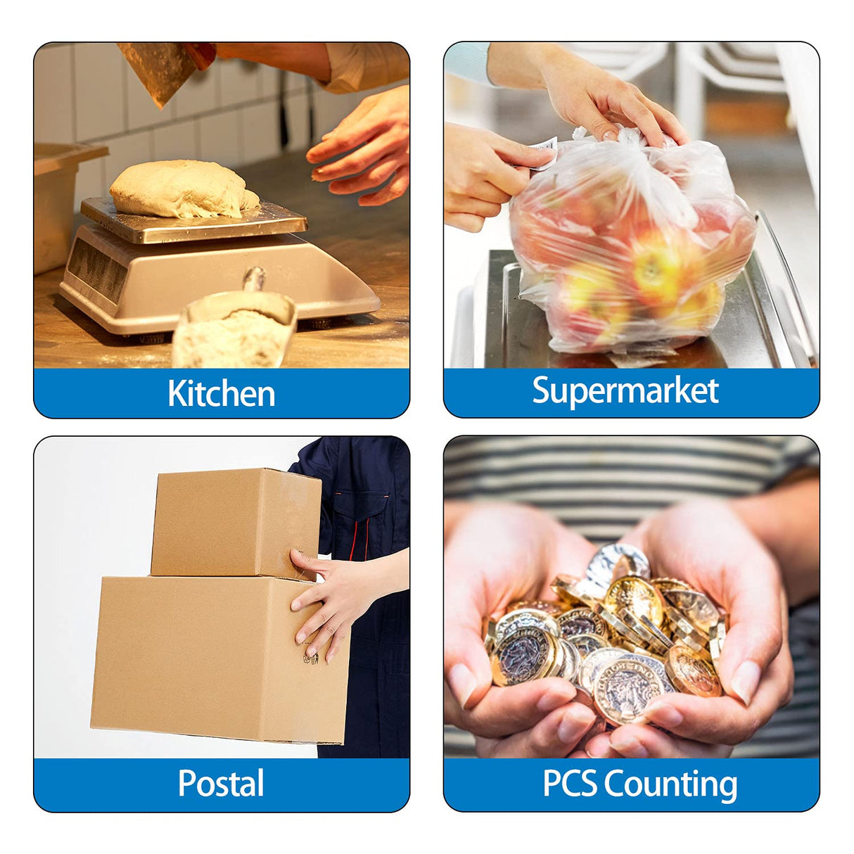 Sutekus Digital Scales 0.04oz to 55lbs - Precise Kitchen Scale for Cooking, Home & Postal Sutekus