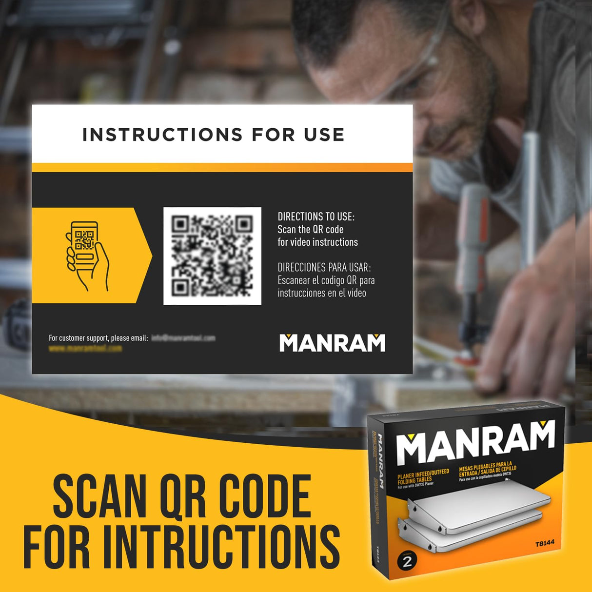 Planer Folding Table for DEWALT DW735 Planer, Provides Additional 9 inch Support on Each Side of the DW735 Planer manram