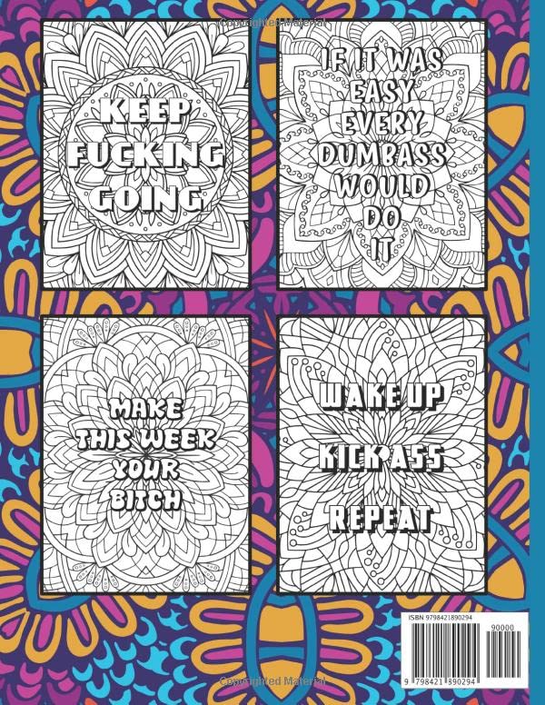 Motivational Swear Words Coloring Book For Adults - You Are Fucking Awesome: Relaxing Stress Relief Book Full Of Swearing WoodArtSupply