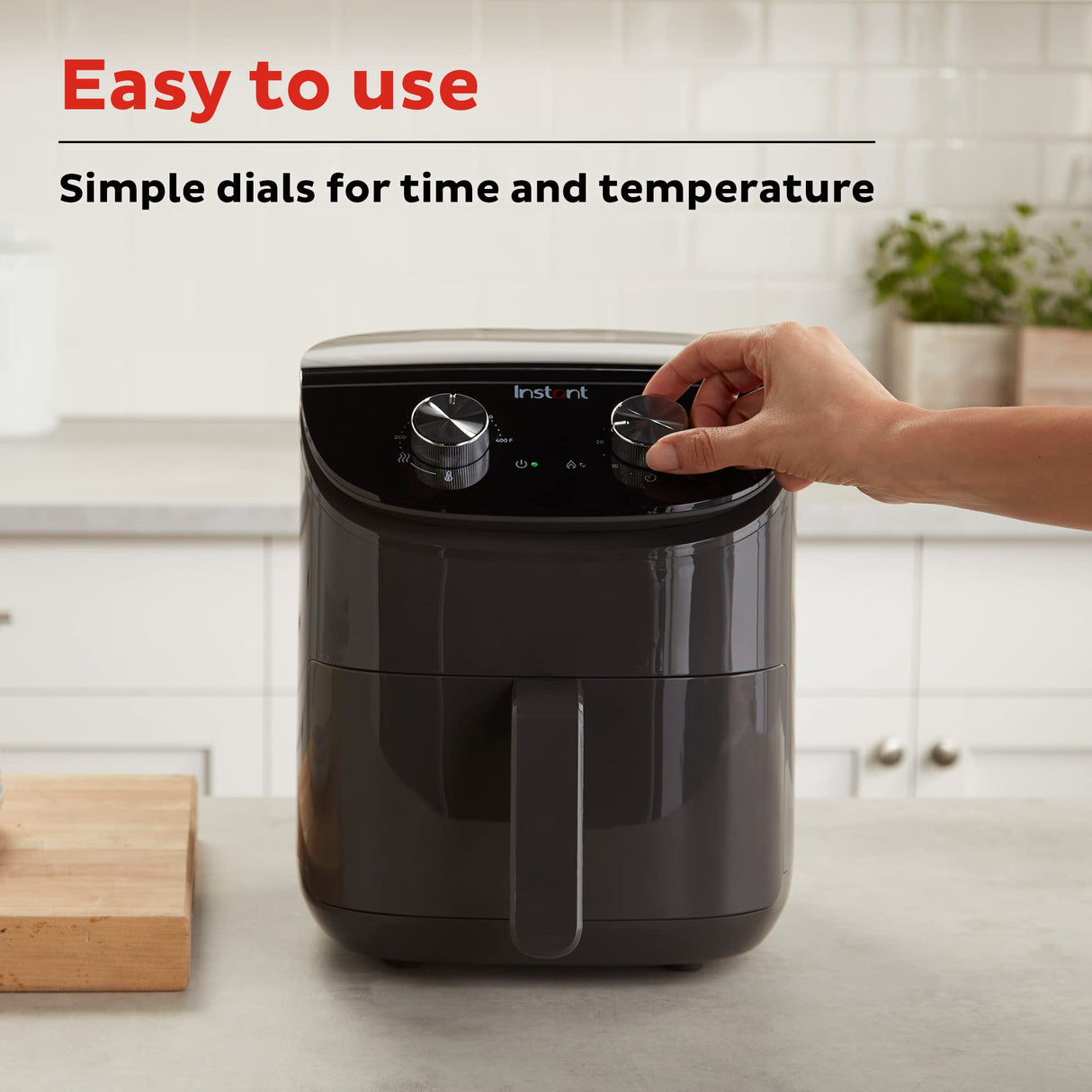 Instant Pot Essentials 4QT Air Fryer with EvenCrisp Technology that Crisps and Reheats, Easily Adjust Time & Temperature For Quick Meals, 100+ In-App Recipes, from the Makers of Instant Pot, Black Instant Pot