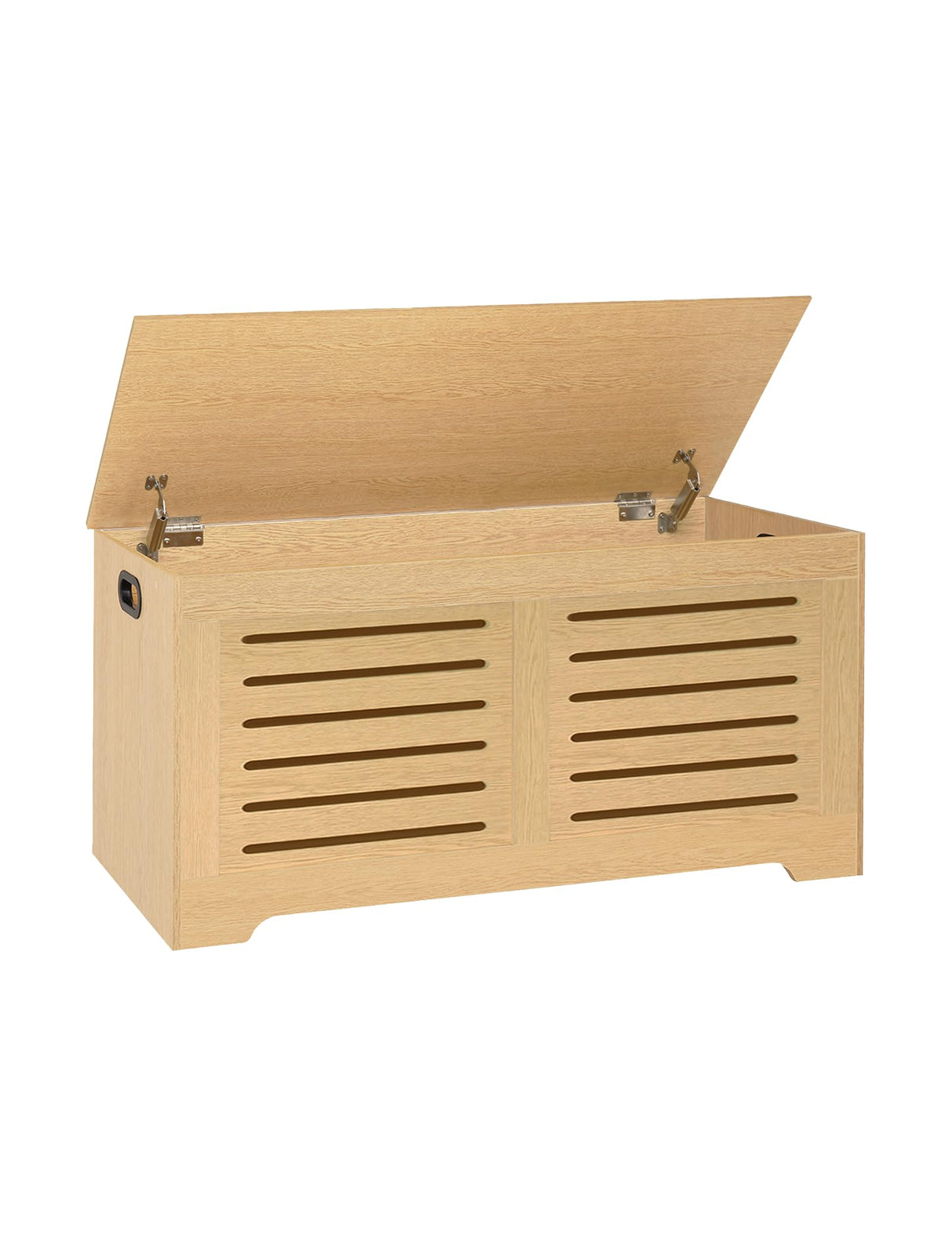 DINZI LVJ Storage Chest, 39.4”Wooden Storage Box with 2 Safety Hinges, Entryway Shoe Bench with Flip-Top, Farmhouse Style Trunk for Living Room, Bedroom, Play Room, Easy Assembly, Natural DINZI LVJ