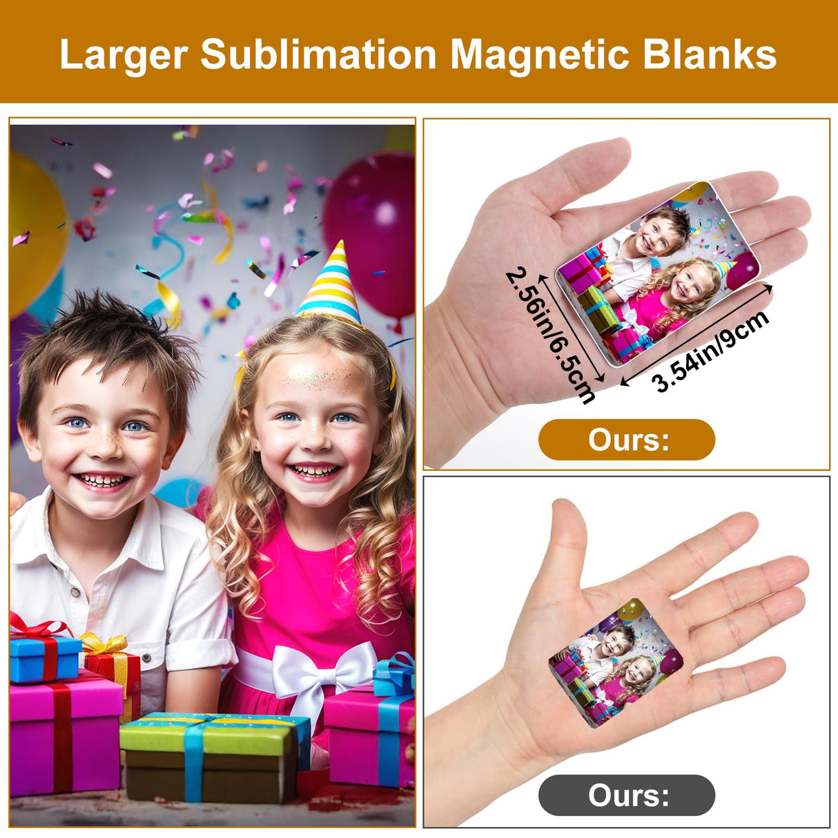 40 Pcs Sublimation Blank Magnets, 3.5 x 2.5 in Personalized Fridge Magnetic Sublimation Magnets Sublimation Blanks Product Items for DIY Kitchen Microwave Office Wall Door Christmas Holiday Decorative MAQUITA