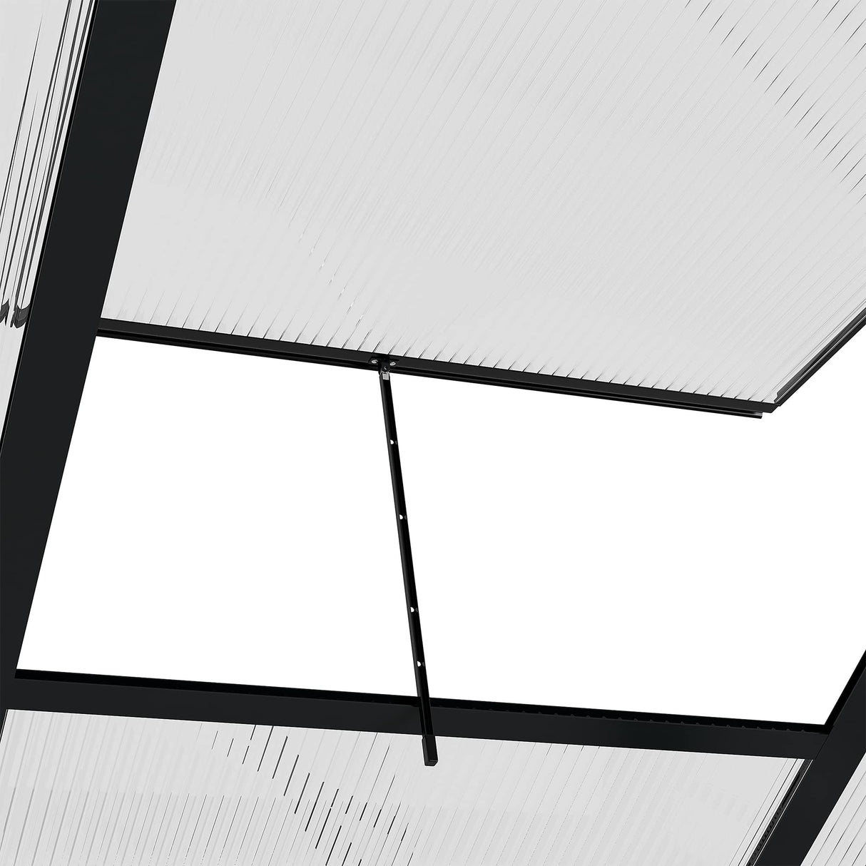 Outsunny 6' x 10' x 6.5' Polycarbonate Greenhouse, Heavy Duty Outdoor Aluminum Walk-in Green House Kit with Rain Gutter, Vent and Door for Backyard Garden, Gray Outsunny