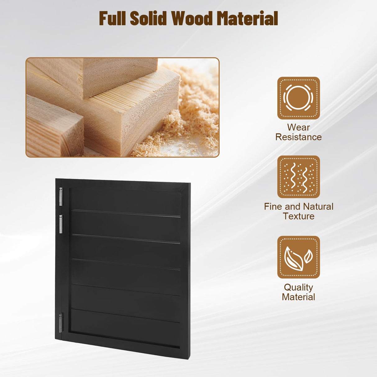 Swinging Doors Cafe Doors, Retro Counter Swinging Doors, Indoor Pine Wood Single Door 35.4"x35.4" Parlor Butler Door for Hallway Kitchen Bar Pub Entrance Partition Black (35.4"x35.4") Bulelula