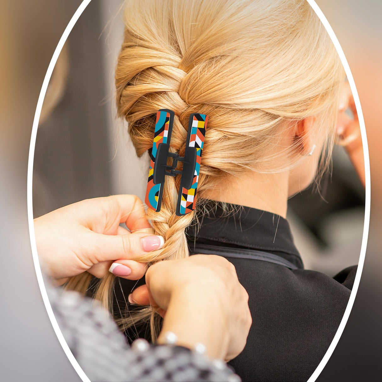 Guiqulai 20 Pack Hair Claw Clips Cover Sublimation Blanks for Square and Rectangular Barrettes, 4 inch, PU Leather, White, Including Strong Double-sided Adhesive for Rectangle Hair Guiqulai