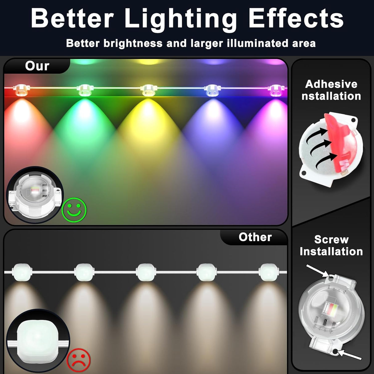 Permanent Outdoor RGB Lights,Waterproof Smart LED Eaves Lights with App/Remote Control,for Christmas and All Holiday Decor,Daily and Accent Lighting,House Roof and Garden Lighting (100FT) SINLEY