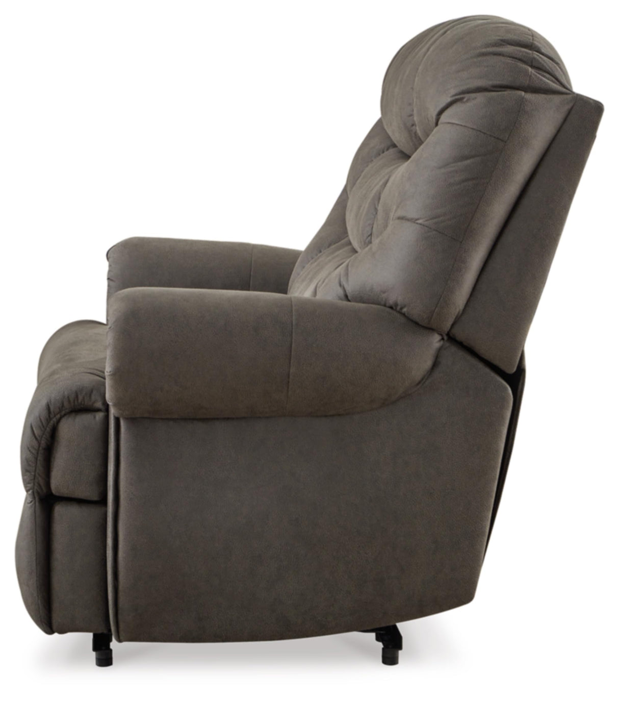 Signature Design by Ashley Camera Time Classic Tufted Faux Leather Zero Wall Recliner, Gray Signature Design by Ashley