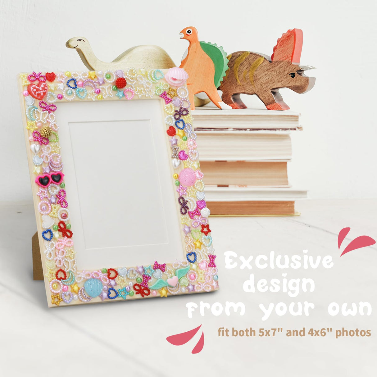 LEJITEKK DIY Picture Frame Craft Kit for Kids - Crafts for Girls 8-12, Tween Girls Gifts 10-12, Mosaic Kids Arts and Crafts Ages 6-8 LEJITEKK