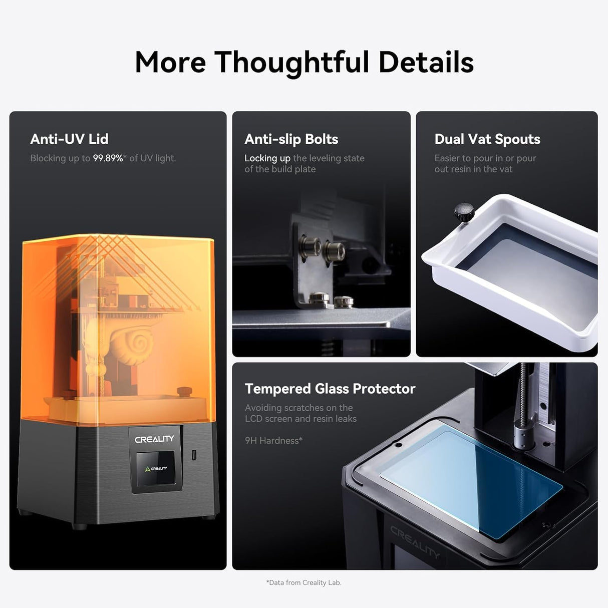 Creality Resin 3D Printer for Kids and Beginners, HALOT R6 Fully Assembled, Upgraded Light Source with High-Precision Printing, LCD Monochrome Screen Simple Workflow 3D Resin Printers Creality