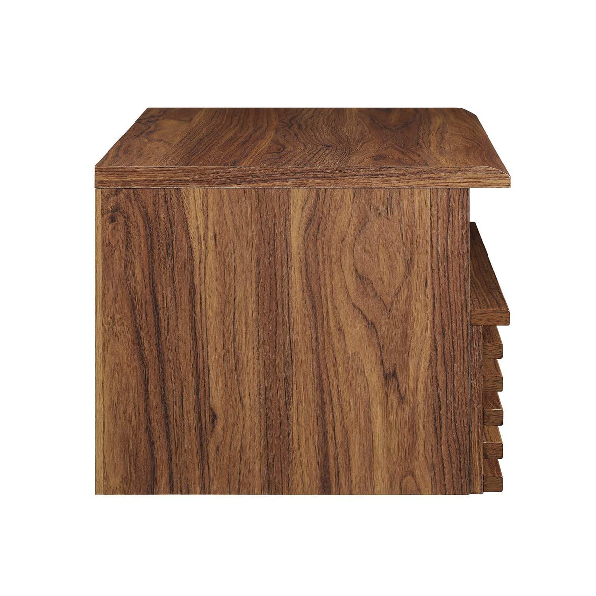Modway Render Mid-Century Modern, Wall-Mount Nightstand, Walnut Modway