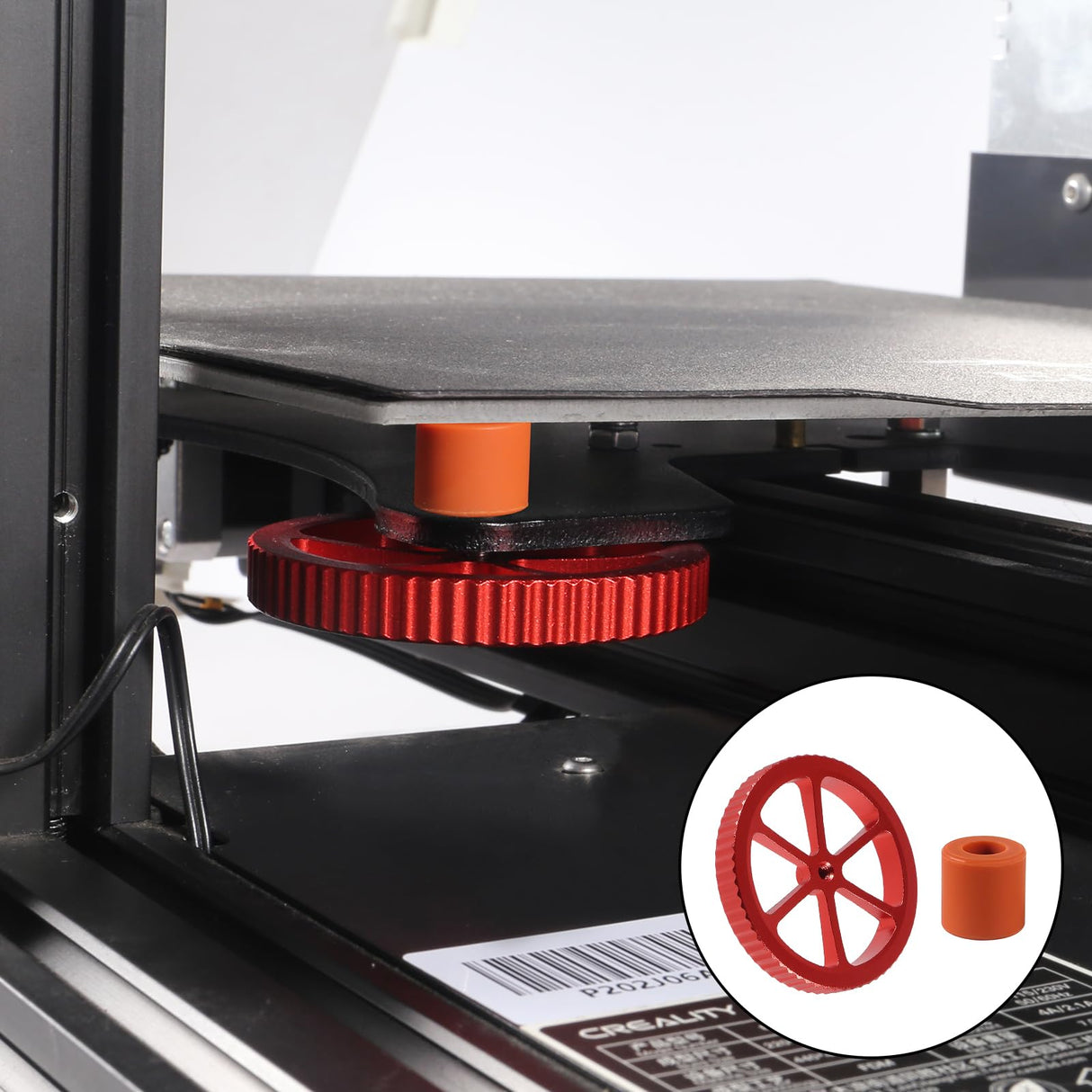 AITIAO Ender 3 Springs Upgrade Kit 4pcs Red Aluminum Hand Twist Leveling Nut+ 5pcs Heatbed Silicone Leveling Column Mounts+4pcs 20mm Springs and Screws for Ender 3/3 Pro/3v2 3D Printer AITIAO