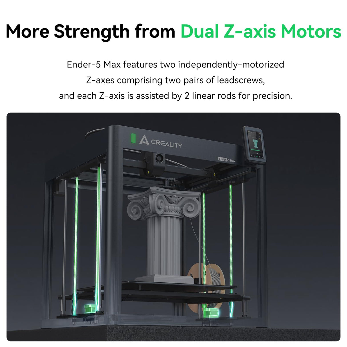 Creality Ender 5 Max 3D Printer, 3D Printing Machine with 700mm/s High-Speed Printing, 400 * 400 * 400 Large Print Area, 64-Point Auto Leveling 300℃ High Temp Precise Linear Rail Creality