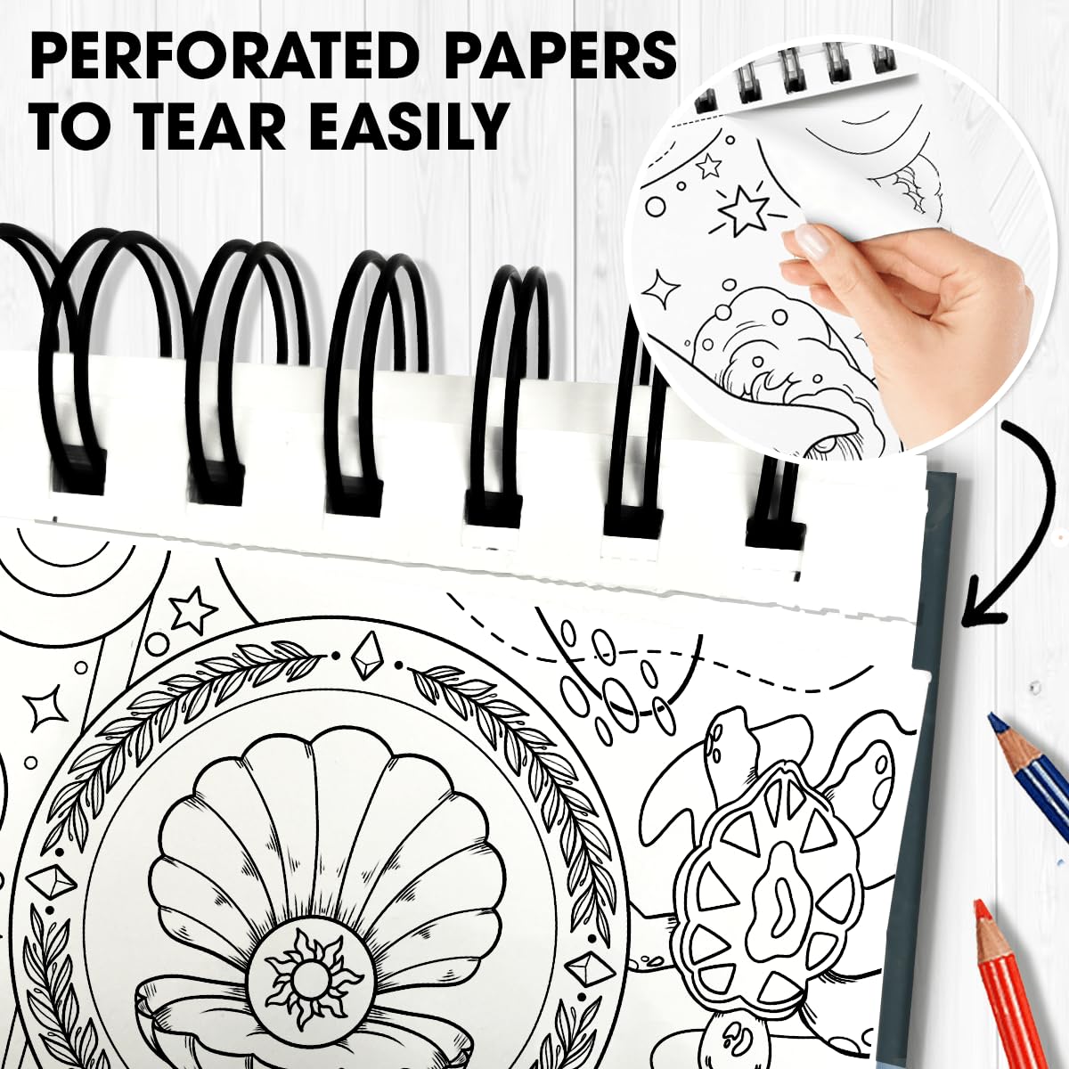 SOUTHERN LOTUS Experience Serenity with Spiral Coloring Book: Ocean Minimalist Art Edition - Spiral Bound, Featuring Inspiring Animal Designs for Stress-Relief & Relaxation. minimalist art lovers! SOUTHERN LOTUS